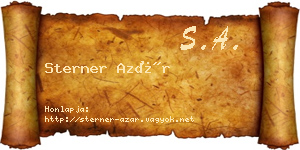 Sterner Azár névjegykártya